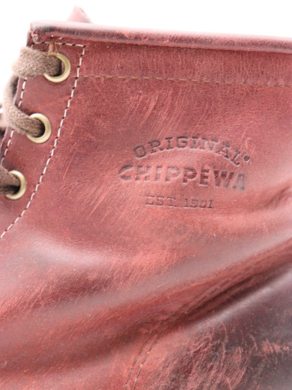 Chippewa 1901 Ankle Boots Men's Size 10.5 Burgundy Leather Lace Up USA - Picture 11 of 15